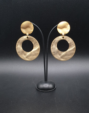 Load image into Gallery viewer, NEW golden metal clip-on earrings with decorative elements
