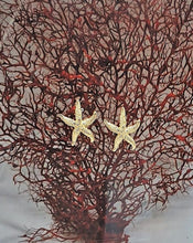Carica l&#39;immagine nel visualizzatore di Gallery, NUOVI orecchini pendenti in argento placcato oro a forma di stelle marine
