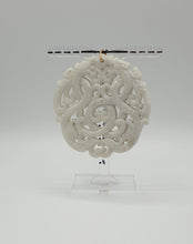 Load image into Gallery viewer, NEW neck ring with white jade carved element
