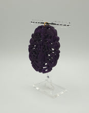 Load image into Gallery viewer, NEW neck ring with violet jade carving
