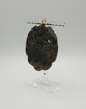 Load image into Gallery viewer, NEW neck ring with brown patterned jade carving
